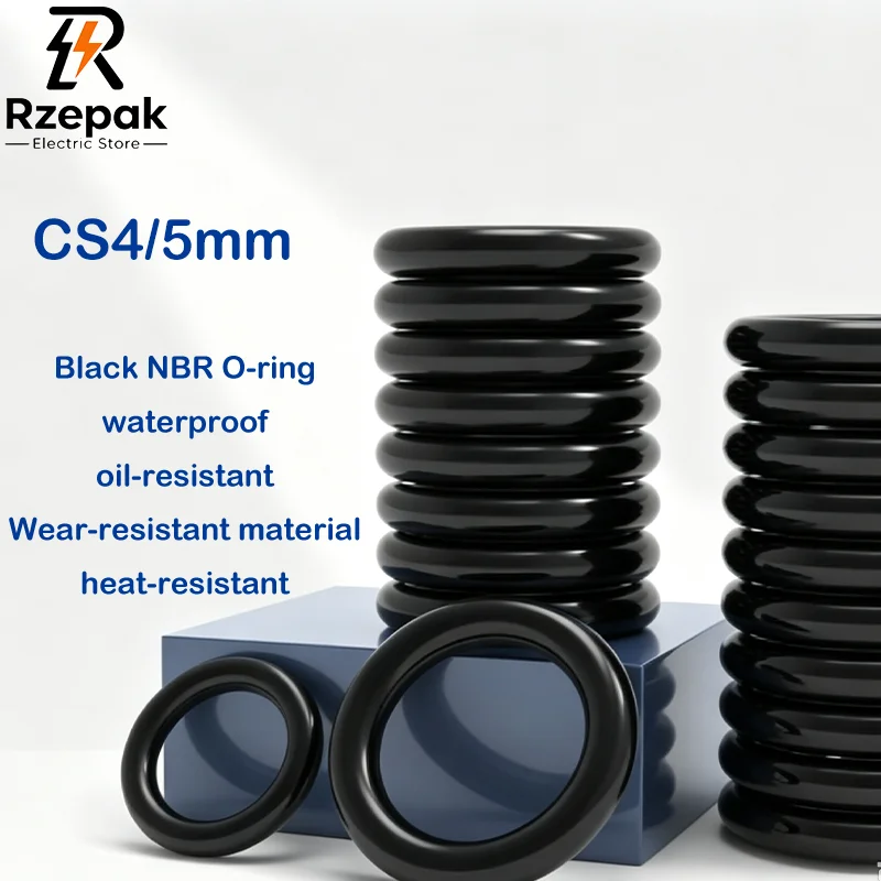 NBR Rubber O Ring CS 4/5mm Nitrile Round Sealing Gasket Oil Corrosion Resistant Auto Plumbing Water Tap Faucet Seal Washer