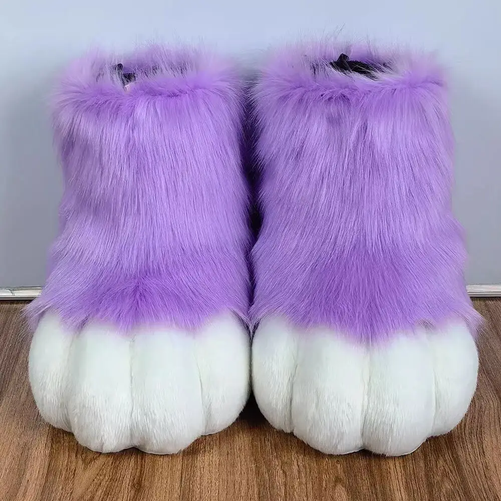 Fursuit Cat Pawl Furry Fandom guanti scarpe Foot Cover 22 Color Beast Cosplay accessori per costumi su misura