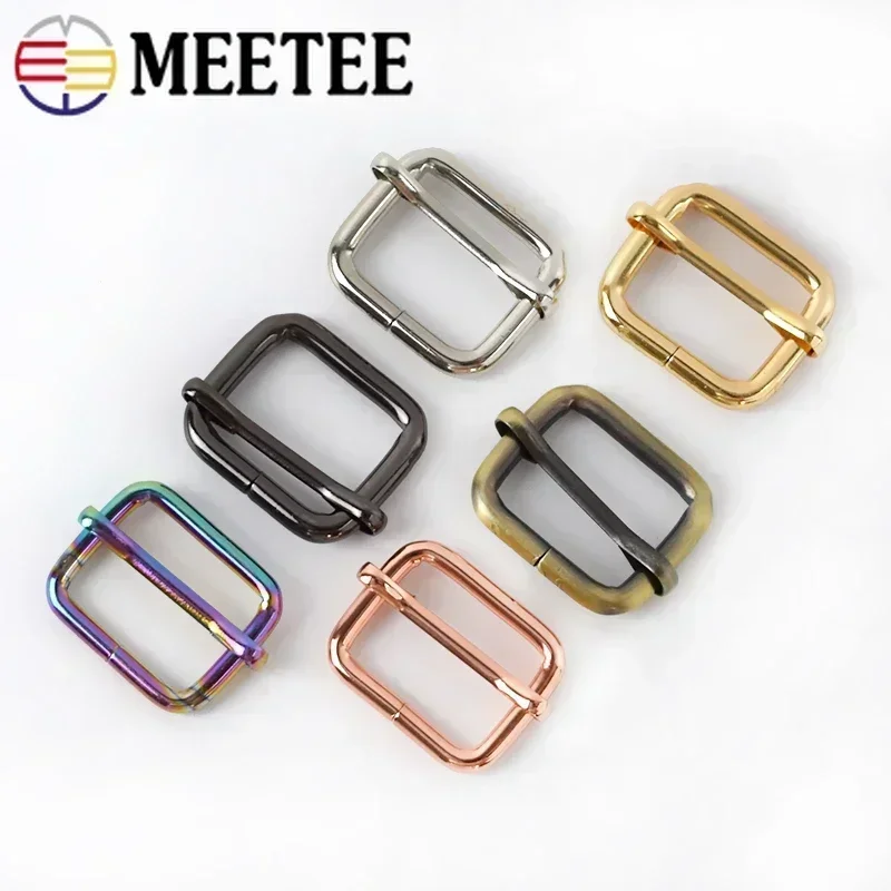 10/20Pcs 13-50mm Metal Slides Tri-glides Roller Pin Buckles Handbag Strap Slider Adjuster Belt Buckle DIY Bag Garment Accessoies