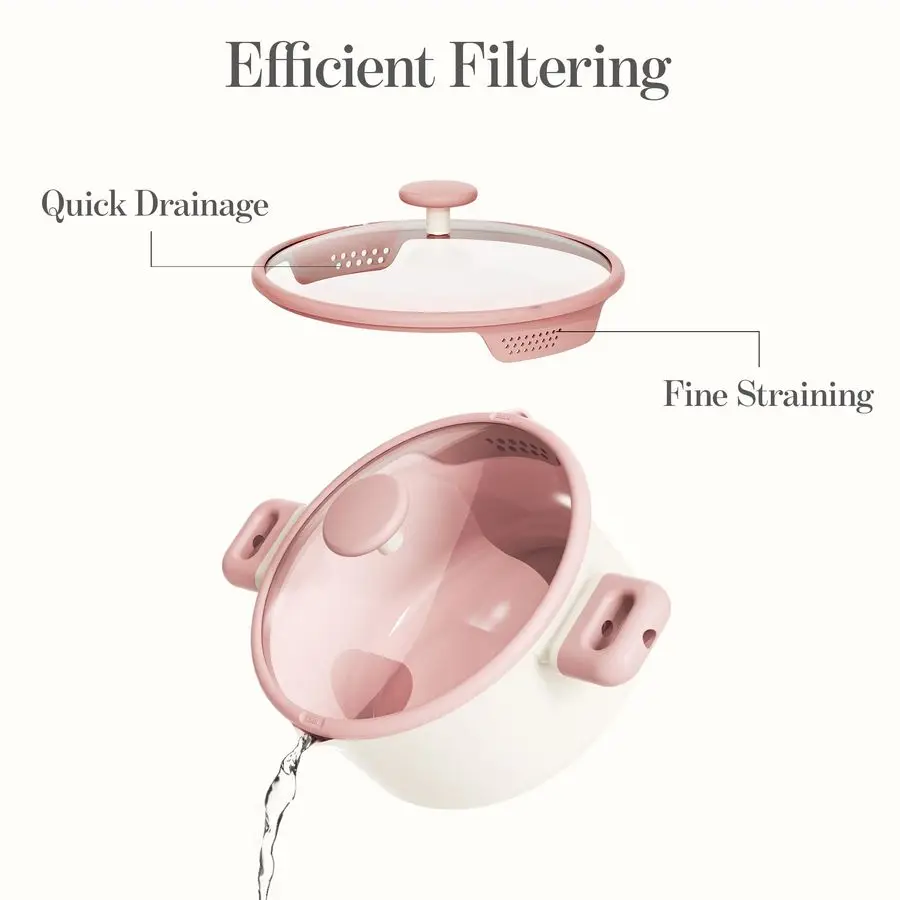 7QT Nonstick Stock Pot with Lid, Ceramic Casserole with Ladle, Nontoxic Kitchen Soup Pot, Big Cooking Pots PFAS and PFOA Free - Image 3