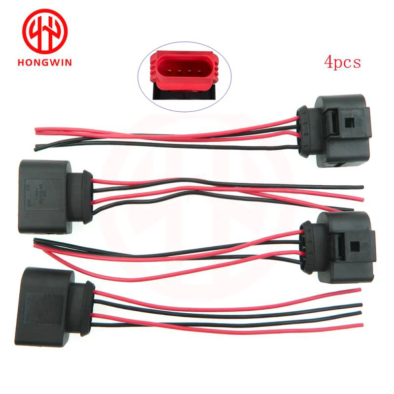 

4 шт., соединители катушки зажигания для Audi A3 A4 A5 A6 A8 Q5 VW Jetta Passat J0973724 1J0973724 1J0-973-724