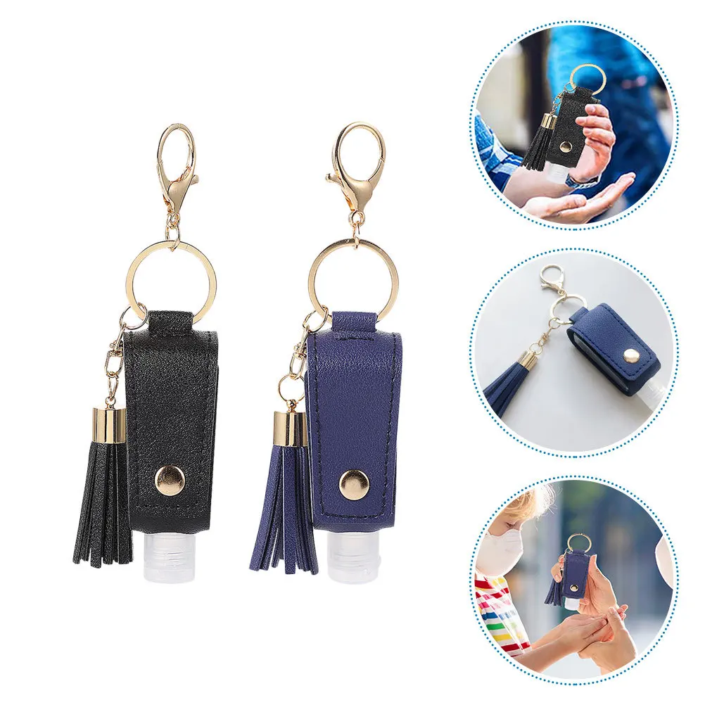 

2Sets Refillable Bottle Key Ring Cover Portable Outdoor Empty Bottles for Perfume Travel Essential Oil