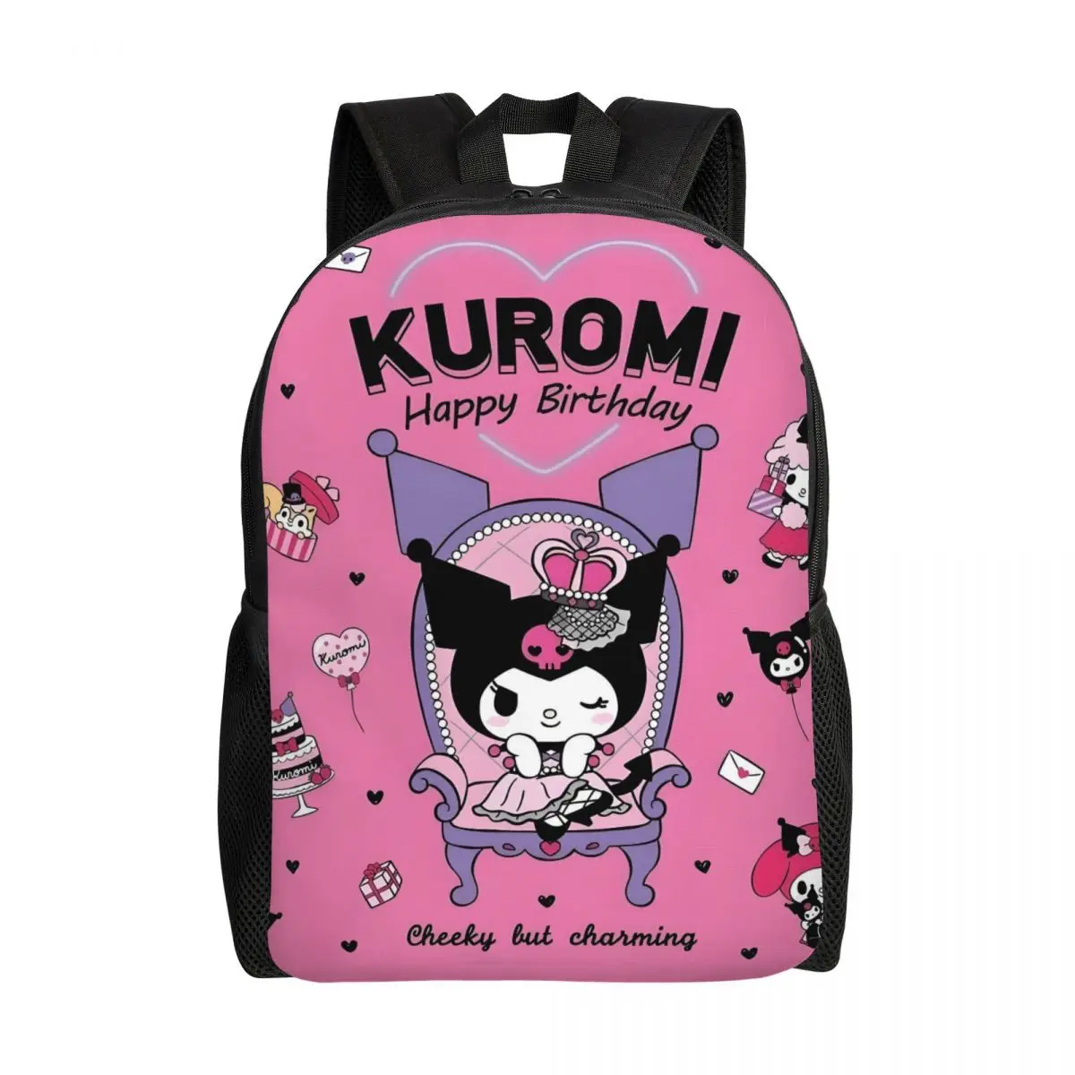 

Пользовательские милые рюкзаки Sooo Kuromi для женщин и мужчин, водонепроницаемые школьные сумки с принтом, сумки для книг