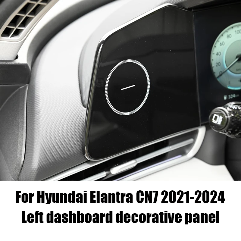 High configuration glossy black decorative panel on the left side of the dashboard for Hyundai Elantra CN7 2021 2022 2023 2024