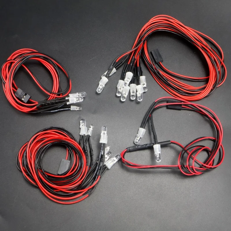 

2 / 4 / 6 / 8 Lights 70cm Lenght RC LED Night Headlamps Headlights 3/5mm LED Light for Model Drift Crawler Car For RC Car