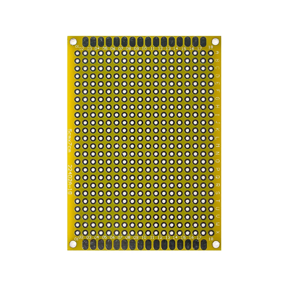 5 Stück Leiterplatte gelbe doppelseitige Leiterplatte 5*7cm Leiterplatte DIY Universal platinen