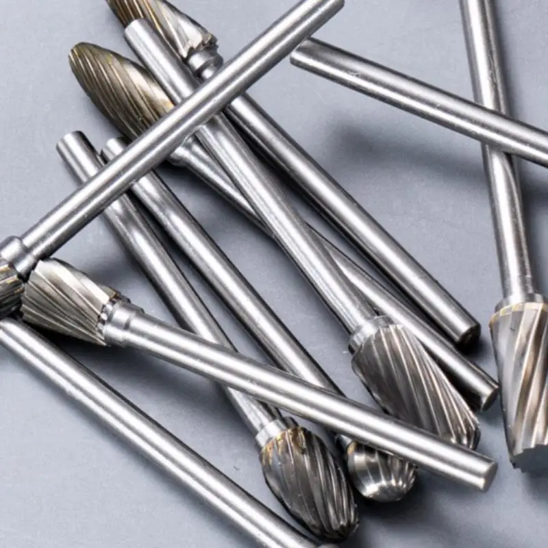 6/10PCS High Quality High Speed Wood Working Drill Bits Rotary Files Mini Round HSS Burr Set Woodwork Tools