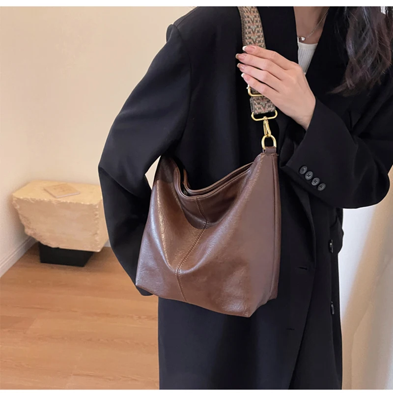 High Quality Leather Tote For Ladies Luxury Casual Women Designer Shoulder Crossbody Sac Female Worker Bolsas Handbags And Purse