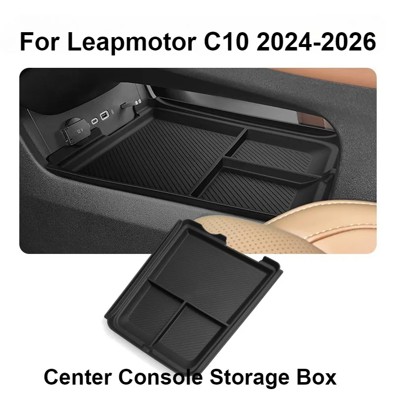 Para Leapmotor C10 2024-2026, Caja de Almacenamiento Inferior para Consola Central, Bandeja Organizadora para Apoyabrazos, Accesorios Decorativos para el Interior del Automóvil