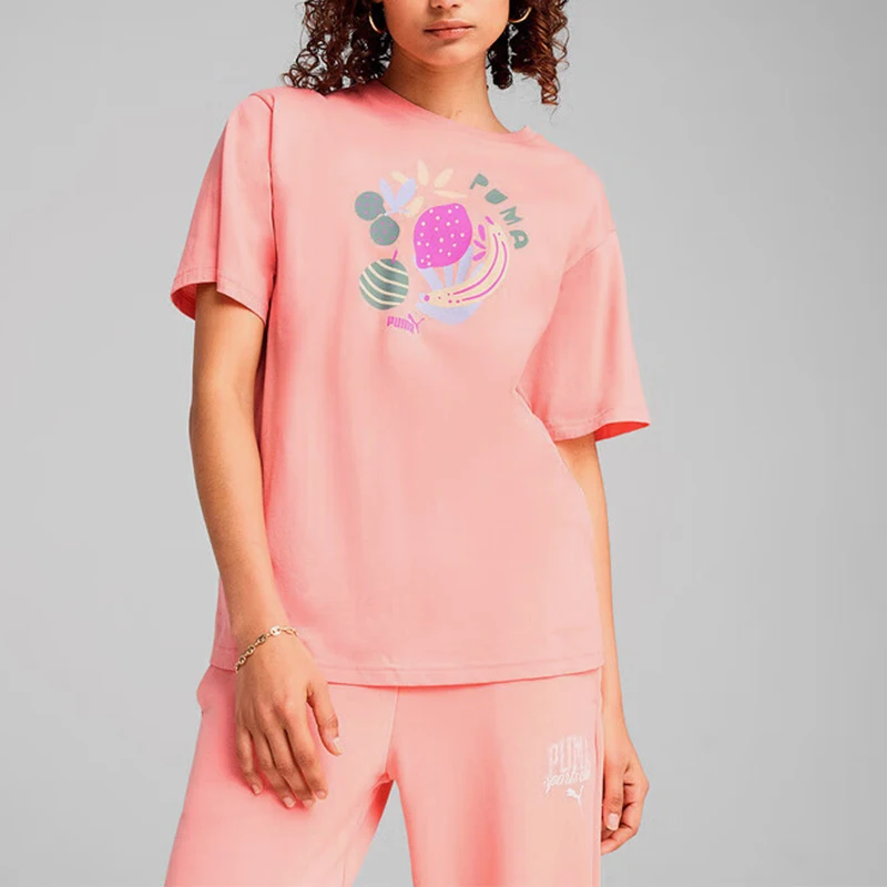 

Puma Genuine 2025 Summer Women's Fashion Knit Short Sleeve Top 687711-18