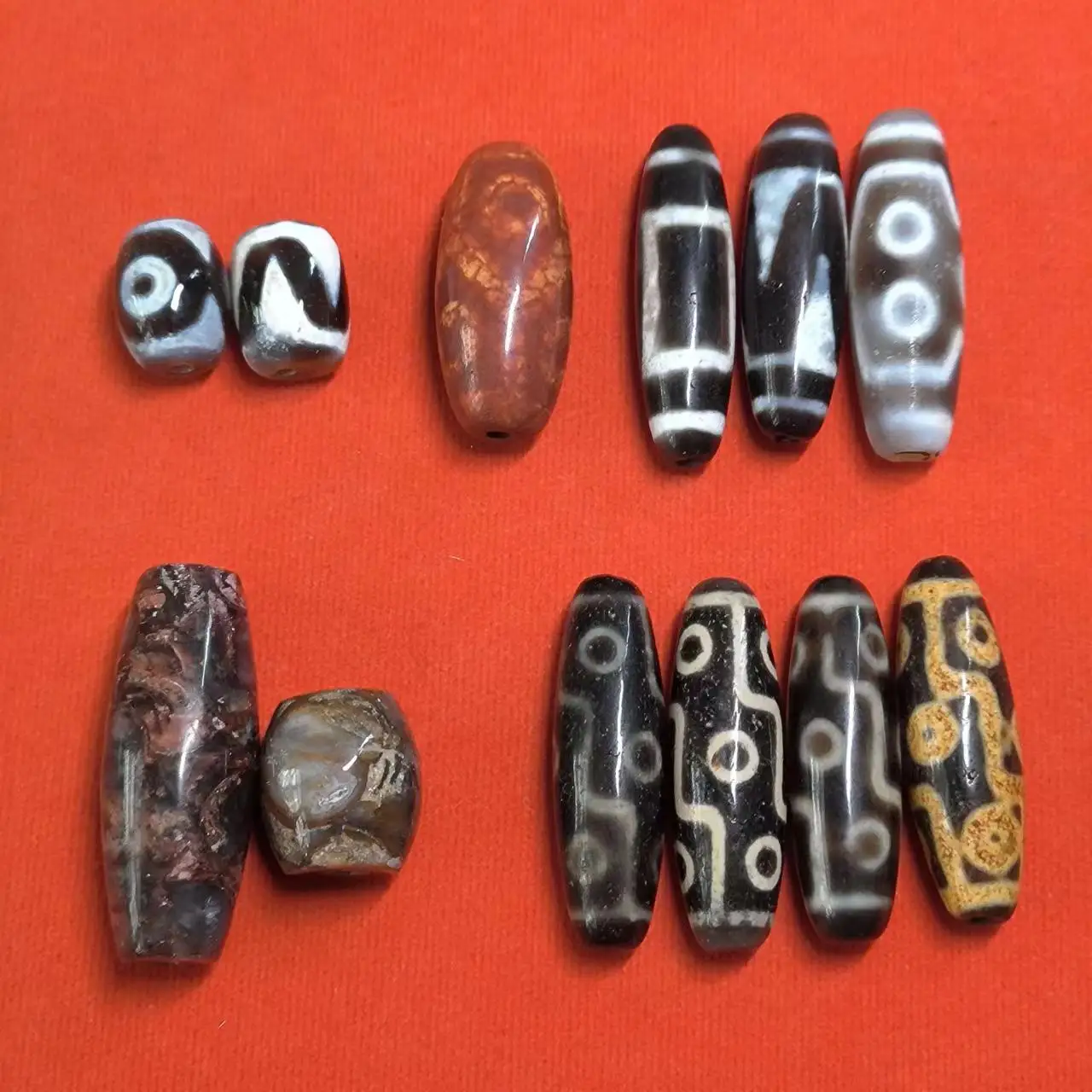 12pcs/lot natural old agate dzi combination multiple varieties weathered Horseshoe diy bracelet necklace wholesale jewelry gem