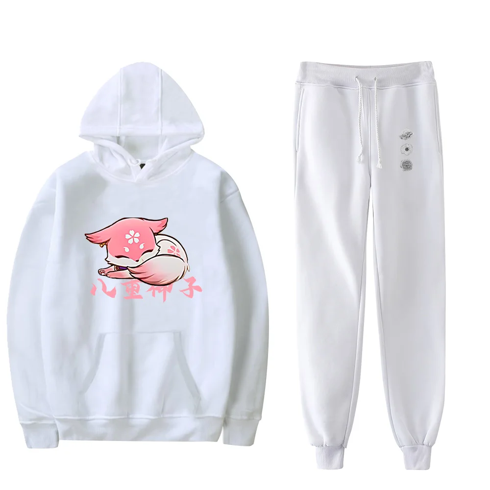 2022มาใหม่ล่าสุด Yae Miko Fox 2D พิมพ์ Merch Hoodie Harajuku Casual ตลก Streetwears Pullover ชุด