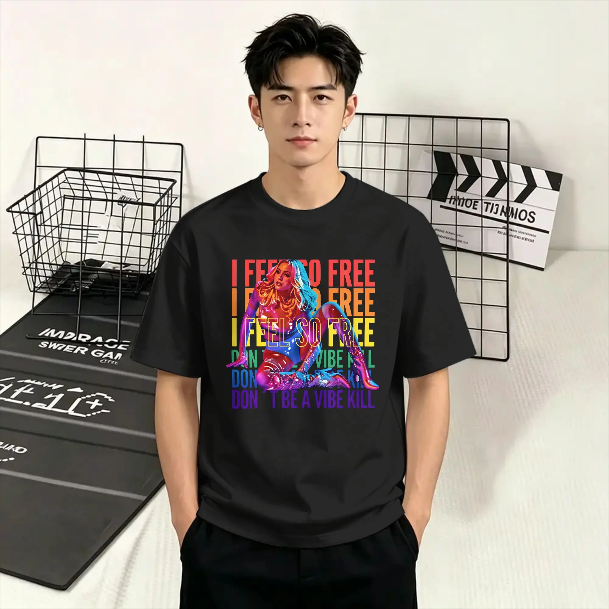 Men's T-Shirt Madonnas Confessions II Album 2026 Novelty Cotton Tee Shirt Short Sleeve  T Shirts Round Neck Tops Printed