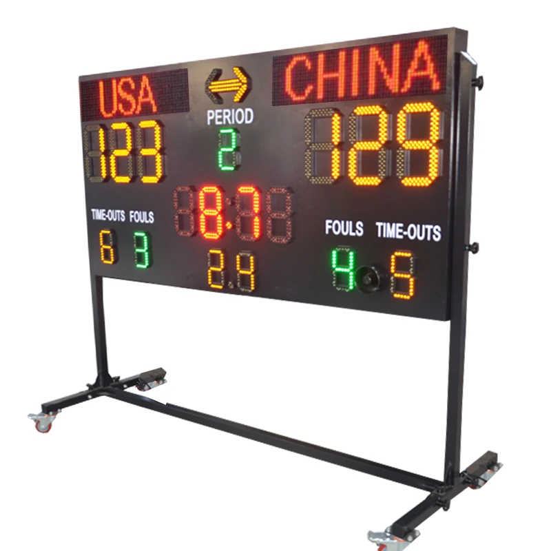 

Jhering Outdoor 7 Segment LED Scoreboard Basketball Scoreboard with Shot Clock LED Digital Basketball Scoreboard Display