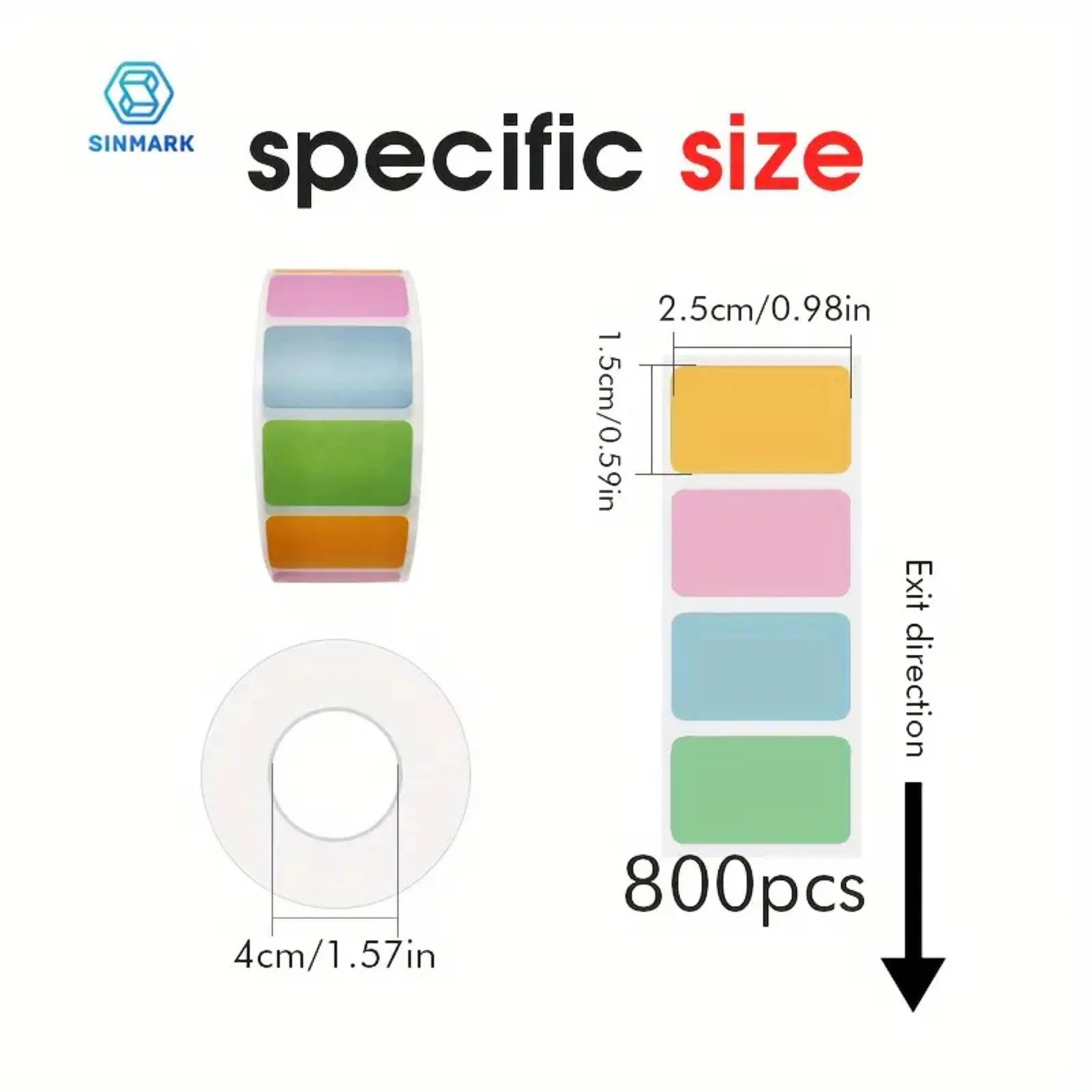 KAYSION 800pcs/roll Label Paper Morandi Colored Name Stickers Sticky Notes Fully Adhesive Macaron Colored Index Label Stickers