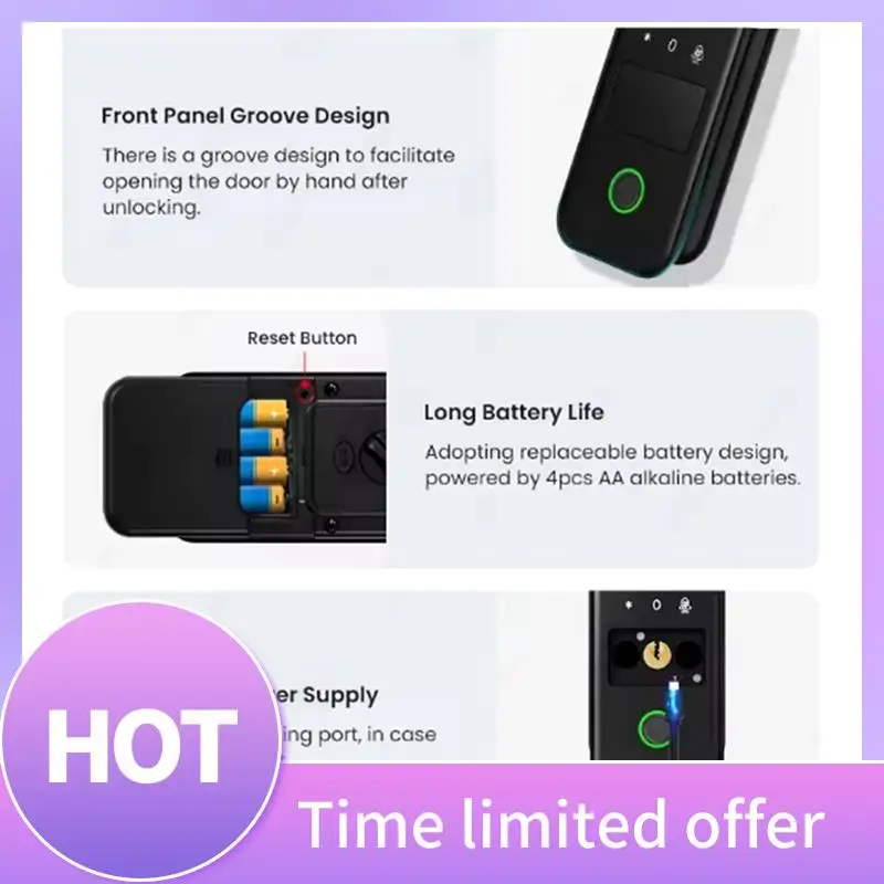 

B68A Fingerprint Outdoor Garden Lock Remote TUYA WIFI App Smart Life Code Keyless Smart Door Lock Electric Rim Lock