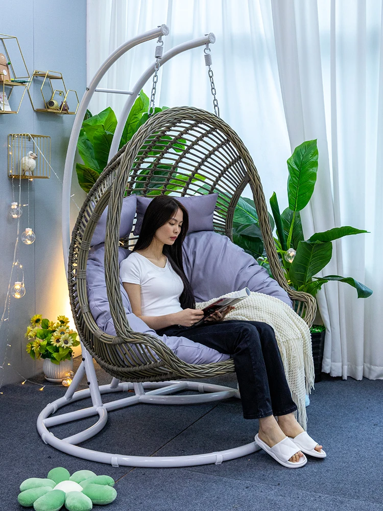 

Indoor home hammock double swing bedroom rocking chair off Bird's Nest Chlorophytum lazy cradle chair glider
