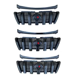 For Toyota 2014-2017 Prado Modified Front Bumper Medium Net Heat Diffuser Grille High Quality ABS Material Car Trim Kit