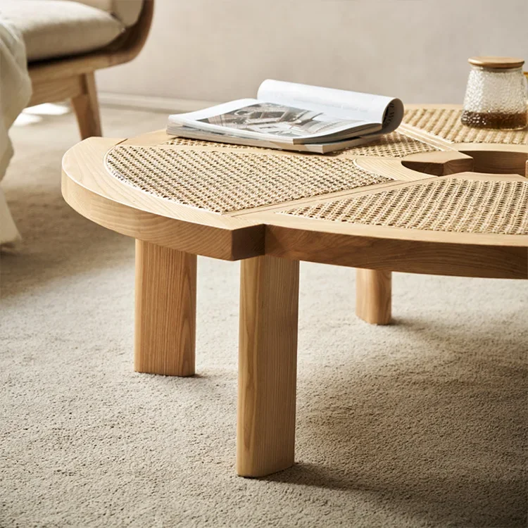Kreative Persönlichkeit japanische Rattanoberfläche kleiner Teetisch Homestay Rattanmöbel ins