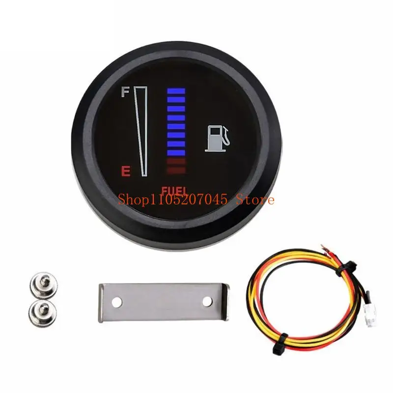 

37cd Universal 12V Fuel Level Gauge With LED Display For Car Motorcycles Trucks Anti Shock Circuit Waterproof Panel