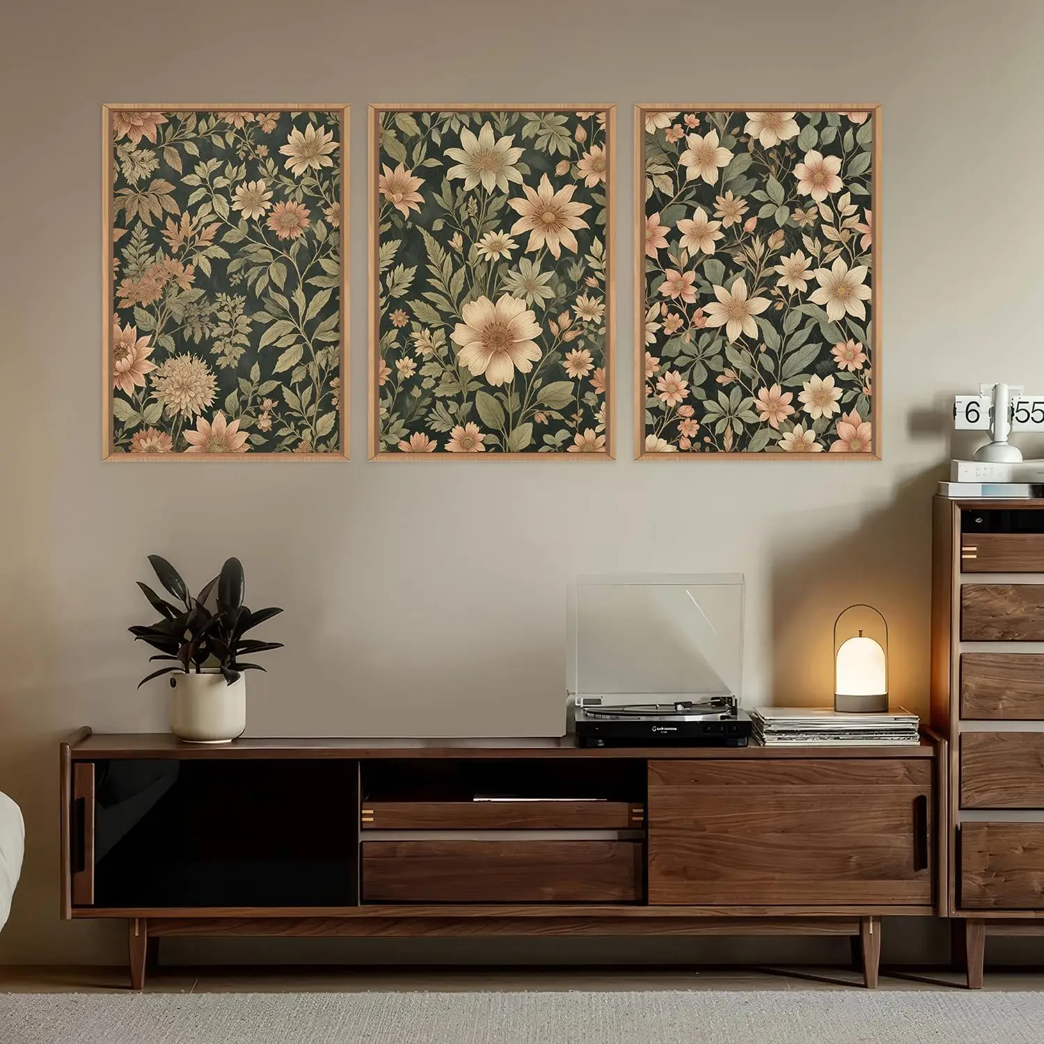 

3pcs/Set Abstract Plant Flower Canvas Poster Picture Wall Art, Modern Nordic Living Room, Bedroom Room, Home Decoration Print