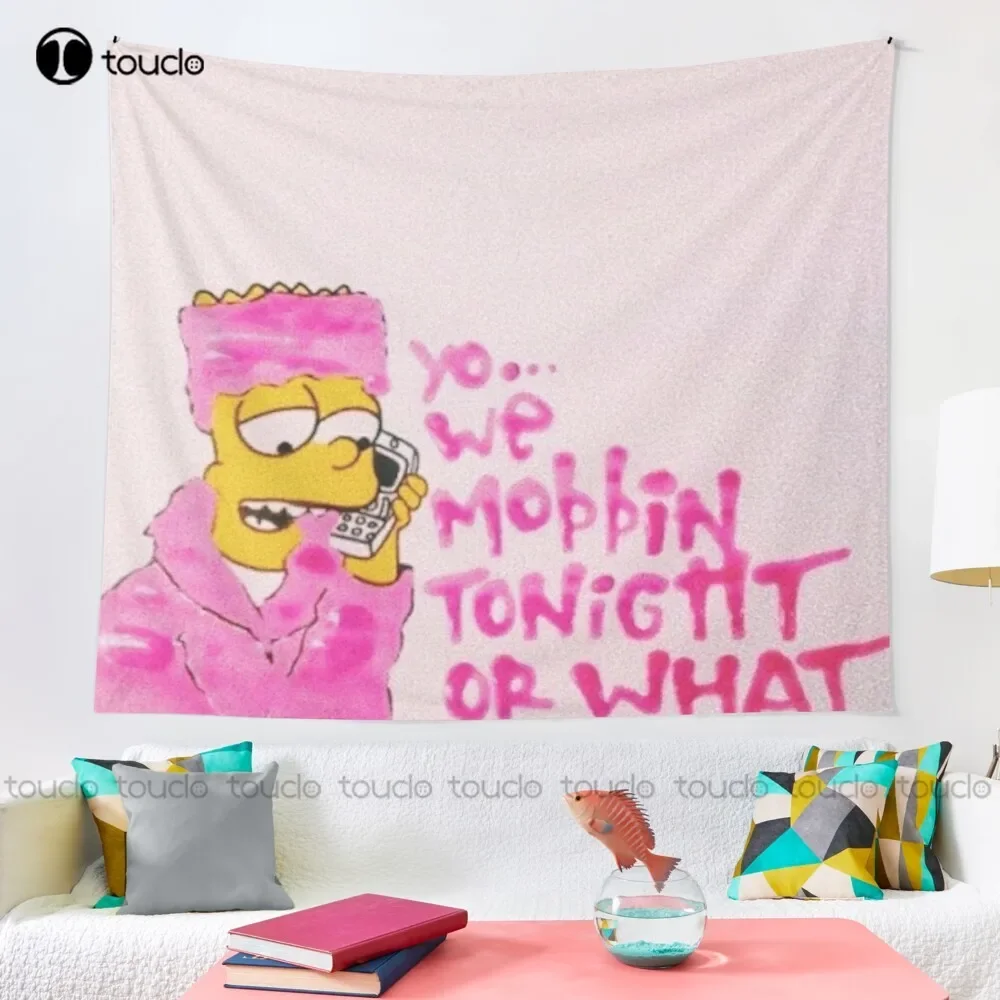 We Mobbin? Fashion Collage Couture Tapestry Tapestry Wall Hanging For Living Room Bedroom Dorm Room Home Decor Printed Tapestry
