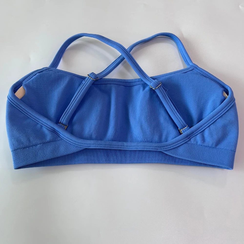 Damen Sport-BH mit abnehmbaren Trägern, rückenfreier Yoga-BH, gepolsterter BH, sexy Top, Kreuzrücken, Gym-Crop-Top, Fitness-Unterwäsche – Detail 9