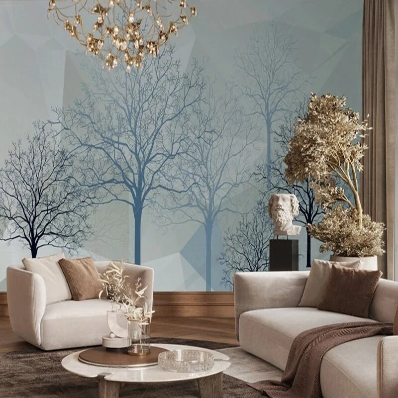 

Original light grey architectural landscape picture TV bedroom home decoration background wall