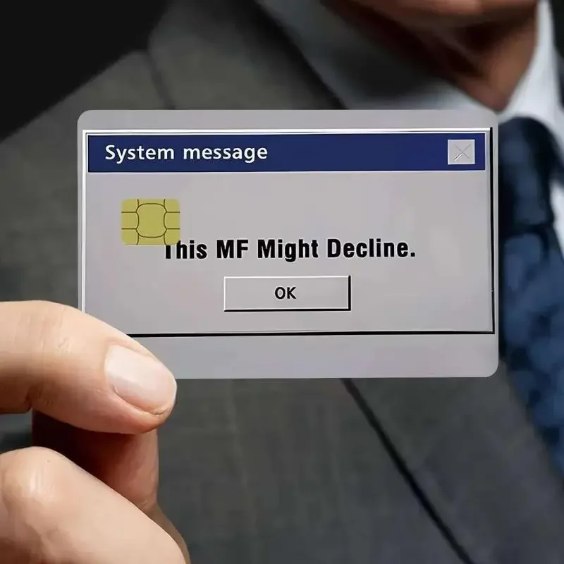 

Custom System Error Message Credit Card Cover Funny Vinyl Skin Sticker Waterproof Decals for Protection