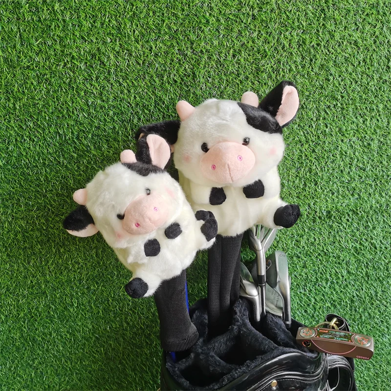 

Cow Golf Driver Headcover Plush Fairway Wood Head Cover Drop Shipping