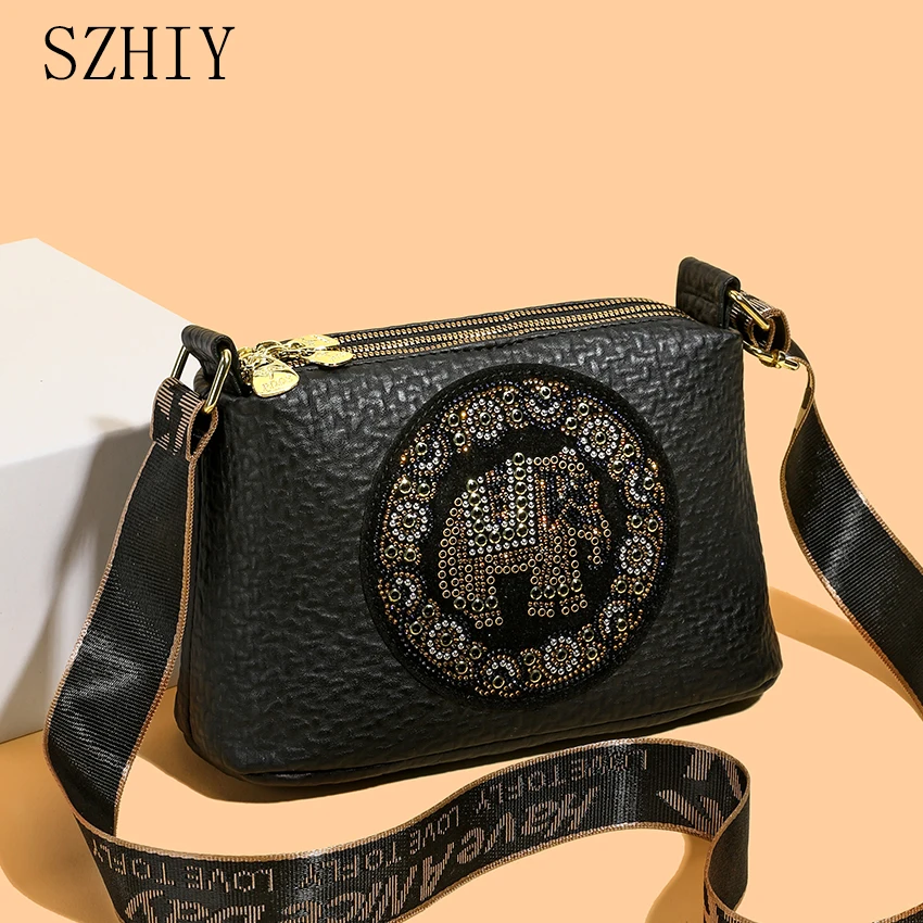 

Сумка через плечо с бриллиантами, женская сумка через плечо для девочек, роскошная дизайнерская сумка с несколькими карманами, новая сумка для хранения мелких предметов Torebki