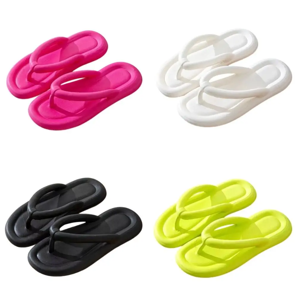 

High Quality Candy Colors Woman Flip-flops Soft Sole EVA Bathroom Slippers Non Slip Bathroom Home Slippers For Couples and Women