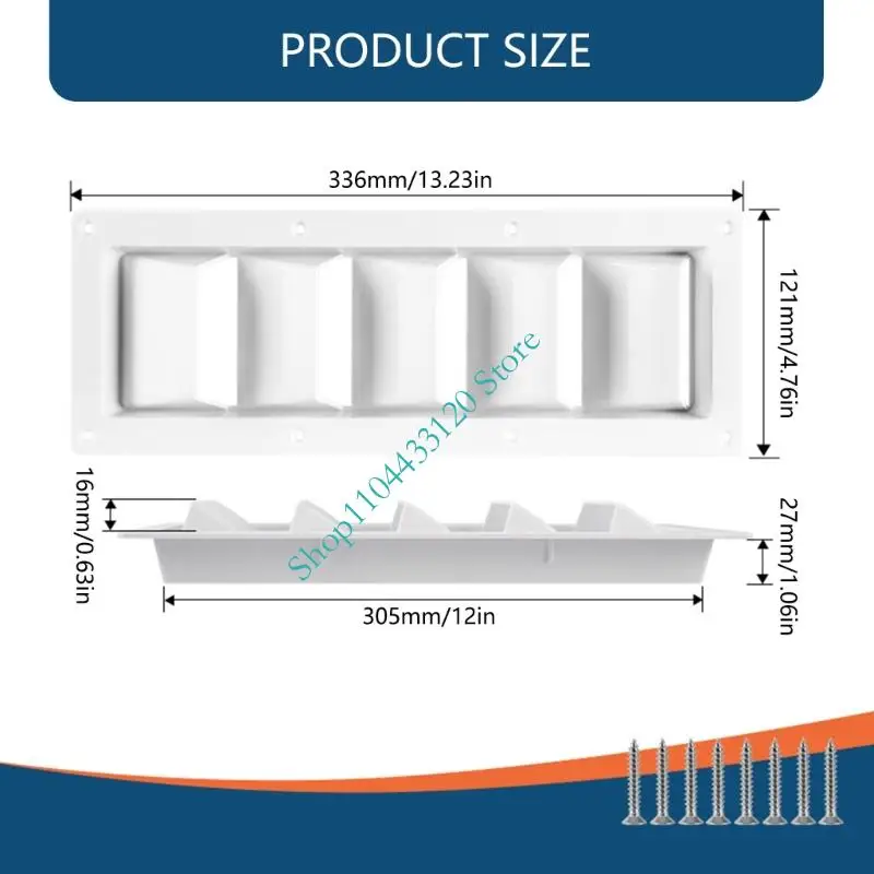 0XXD شبكة تهوية على الطراز الحديث ABS فتحة تهوية للبناء لمقطورات المعسكر تعزيز دوران الهواء مانعة لتسرب الماء #6