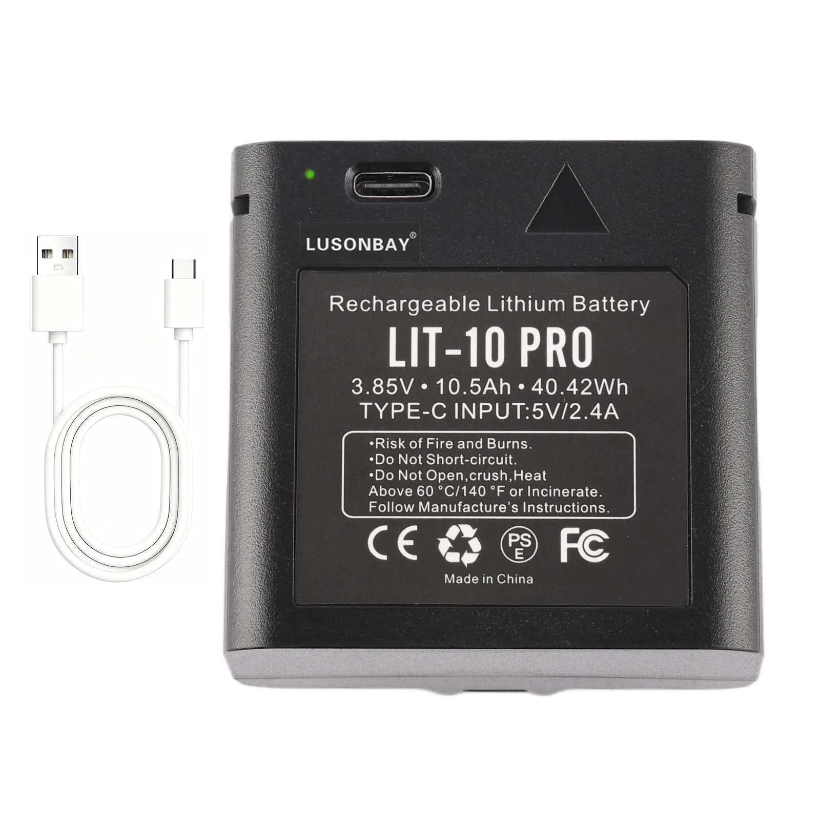 LUSONBAY 10500mAh LIT-10 Pro Battery for SPYPOINT LM2/Link-Micro /Cell-Link series Hunting Trail Cameras 3.85V 40.42Wh