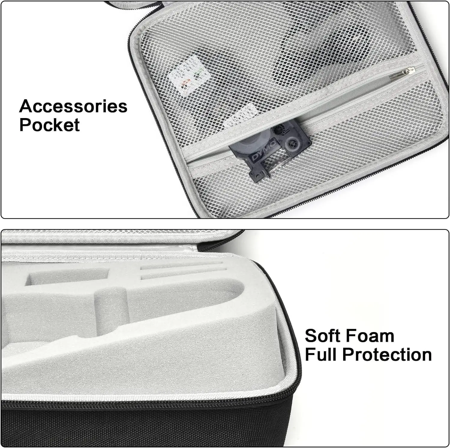 Case Compatible with DYMO Label Maker LabelManager 160/280 Portable Label Maker, Label Printer Storage Organizer for AC Adapter