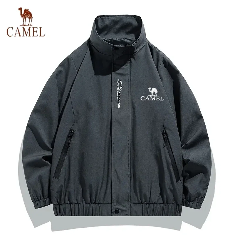 

New Men's Jackets, Spring and Autumn Standing Collar Jackets, Thin and Versatile Tops, Fashionable and Trendy Men's Clothing