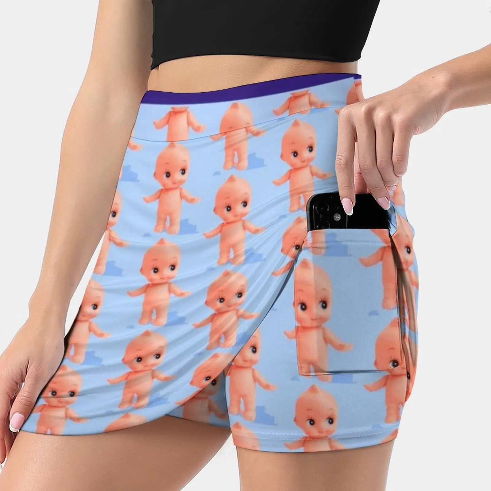 Kewtiepie Women's skirt With Hide Pocket Tennis Skirt Golf Skirts Badminton Skirts Running skirts Doll Kewpie Cupie Baby Blue