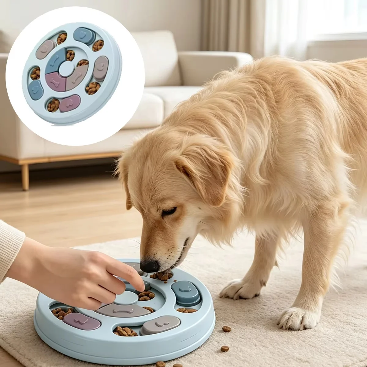 Pet Feeder Dog Slow Food Bowl Puzzle Interactive Toy Increase IQ Food Dispenser Feeding Training Educational Toys