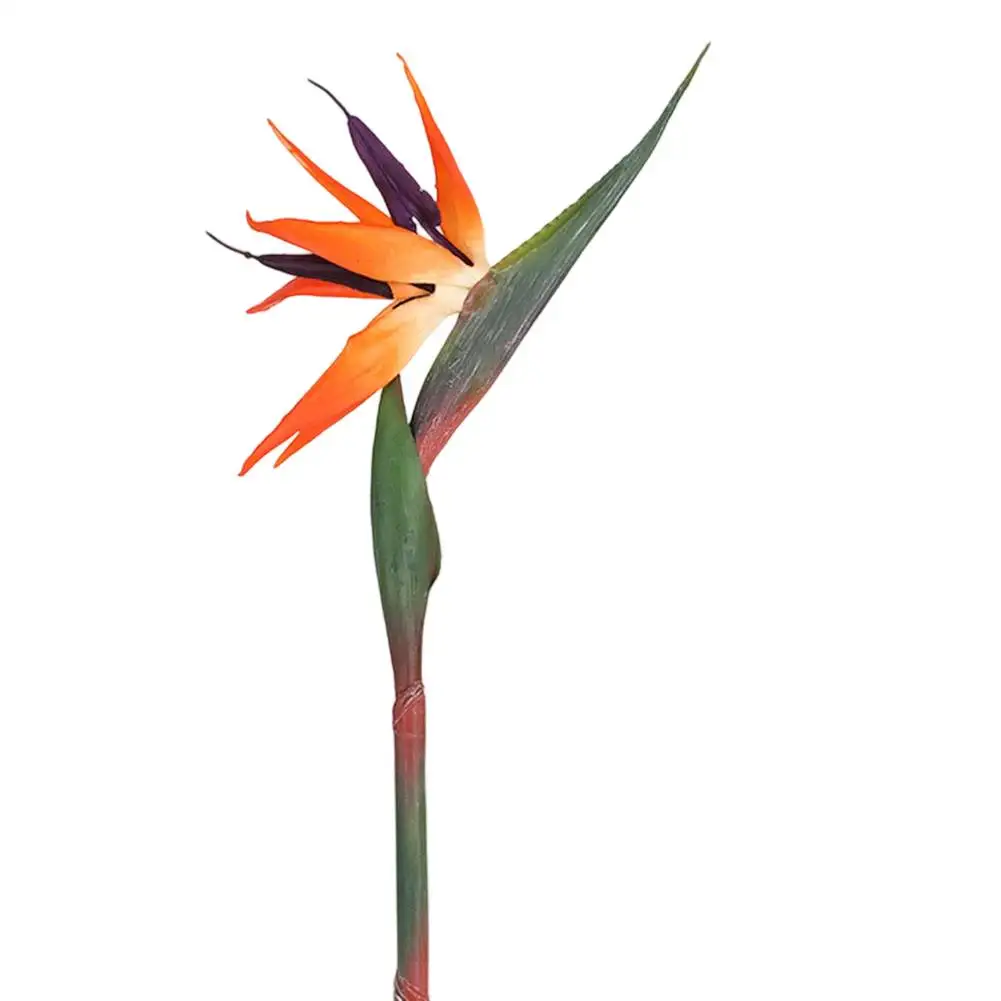 

Artificial Bird of Paradise Flowers Pack of 6 for Indoor Garden Wedding Decoration Plastic and Iron Wire Stems Flexible