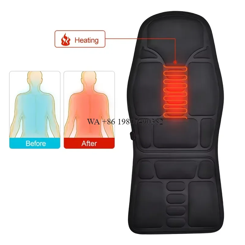wmwmnu for OEM Multi Function Massage Seat Cushion Shiatsu Vibrating Back Neck Hip Massager Chair Pad for Car Home Office view 4