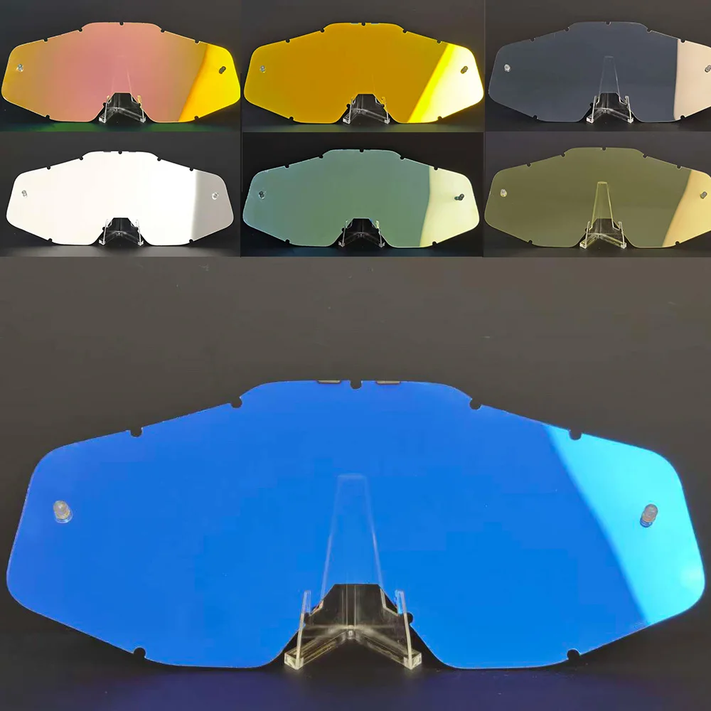 ACC Style Off-Road Motorcycle Goggle Replacement Lens, 1PC 2PC 3PC Optional, Yellow Blue Clear Lake Green Multi Color Lens