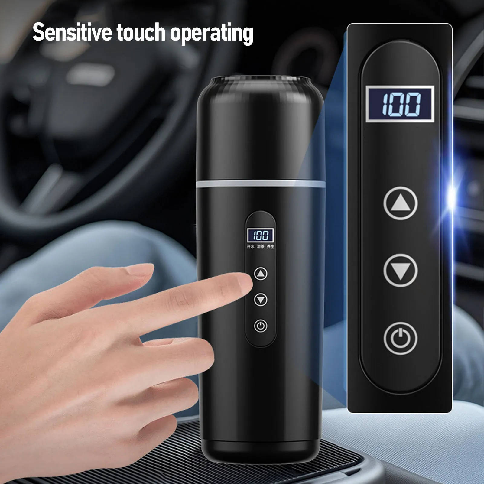 Portable Electric Kettle Heater Cup Keep Warm Portable Car Heating Cup 500ml 12V 24V 316 Stainless Steel For Travel