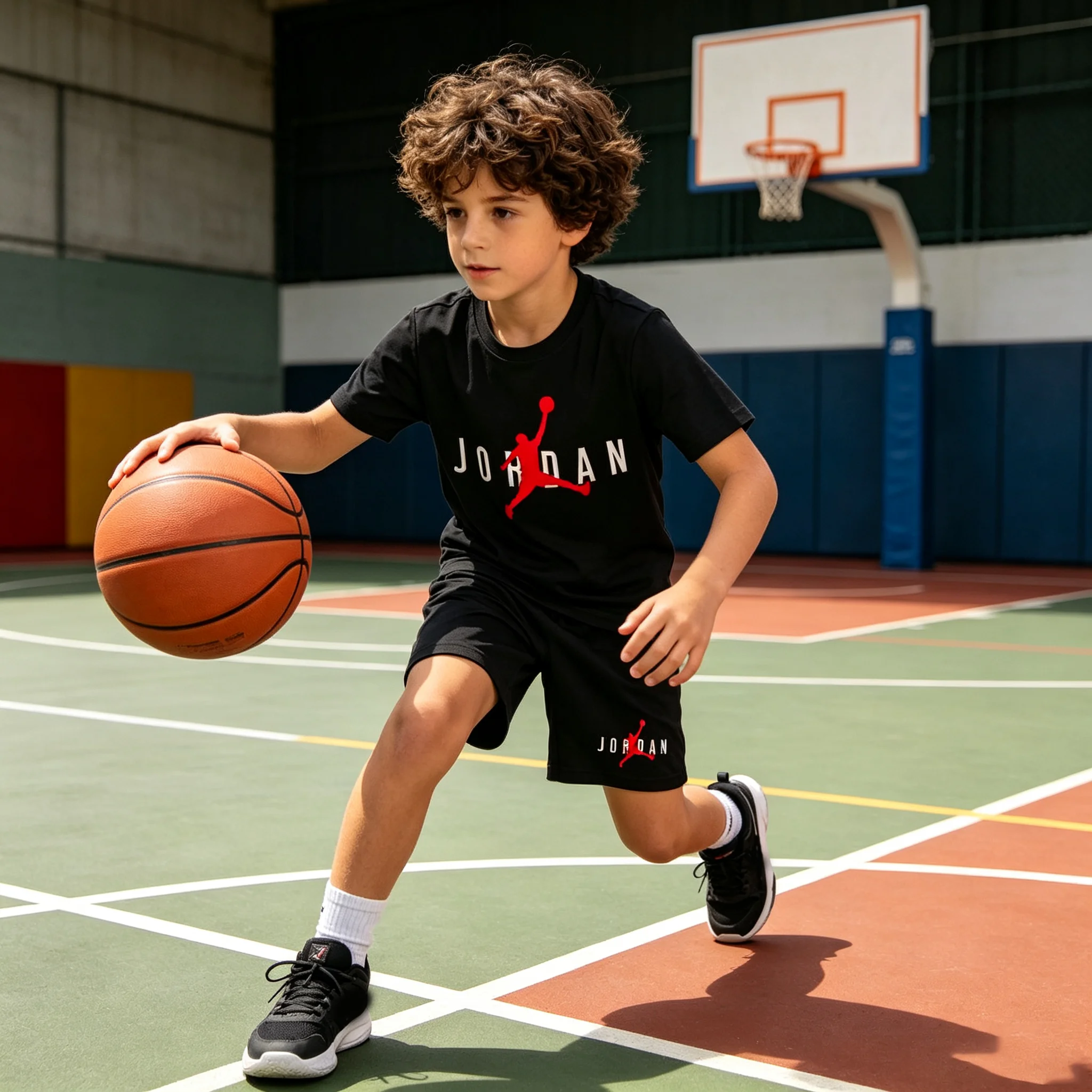 

Summer Kids Hot Topic Basketball T-shirt Boy Girl Toddler Sports Clothes Letters Fashion Short-sleeved+Shorts 3-12Yrs Casual Set