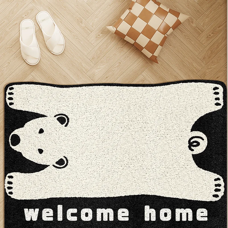 

Custom Entrance Doormat Cartoon Animal Trimmable Doormat Wear-resistant Non-slip Floor Mat Outdoor Entrance Bottom Cleaning Rug