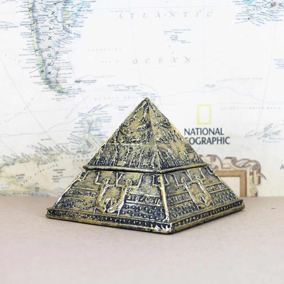 12.5CM World Famous Building Miniature Model Egypt Pyramid Paremid Khufu Sphinx Craft Figure Model Decor Box Gift