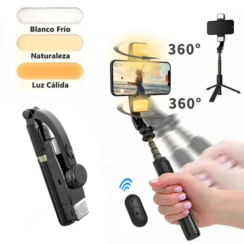 Gimbal Stabilizer Estabilizador Celular Smartphone Selfie Stick Fill Light Handheld Action Kameralar Bluetooth Tripod Gymbal