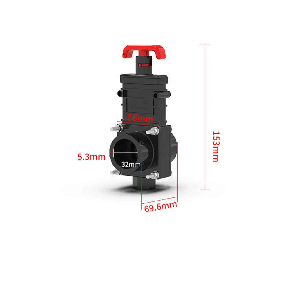 RV Sewer Shut Valve with Integrated Leak for proof Cap for Pull Style Hose Use for in Mobile Waste Management Setup