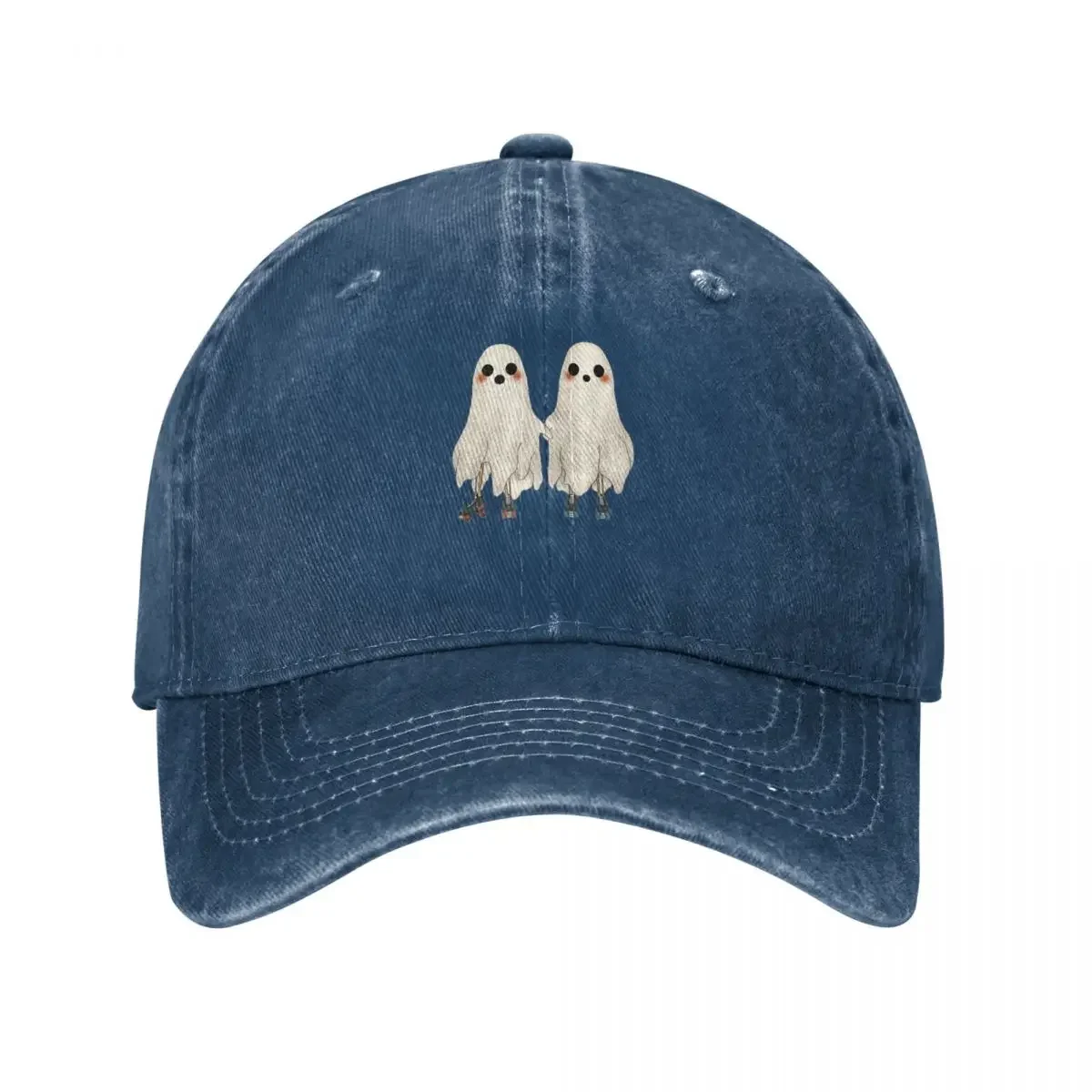 Spooky Ghost Friends Cute Roller-Skating Ghost CoupleCap Baseball Cap |-F-| Thermal Visor Sunscreen For Women 2025 Men's