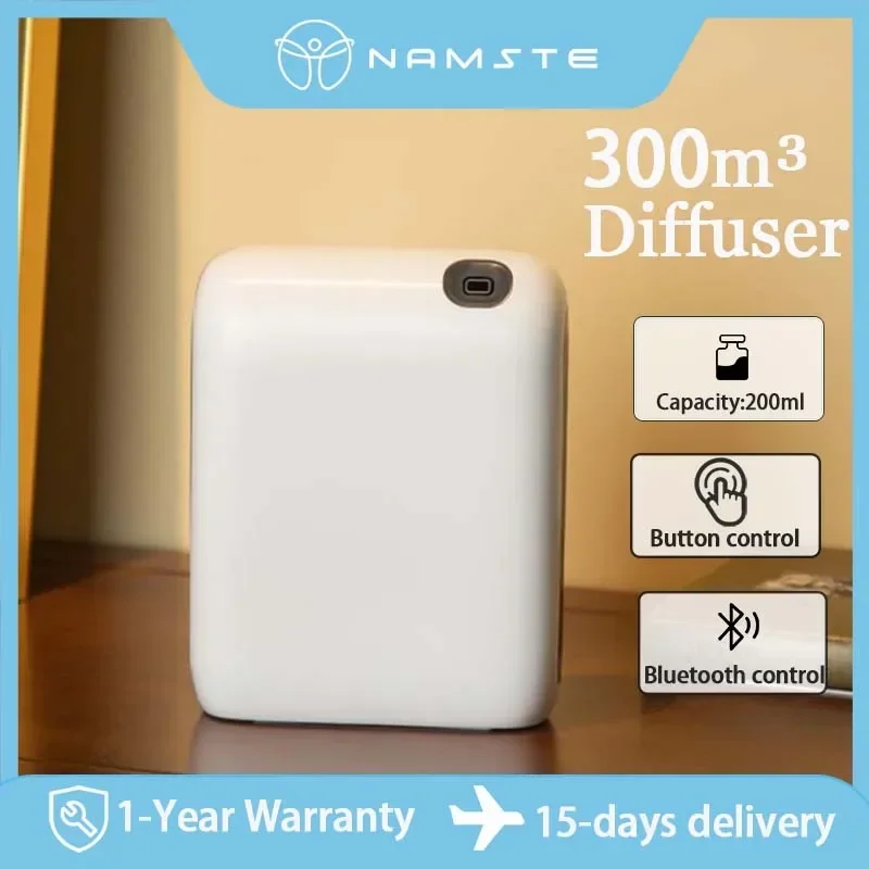 NAMSTE Tipo de Bateria 300m3 Metros Cúbicos Bluetooth Ferfume Ambientador Nova Essência Elétrica Pequena Capacidade Montado na Parede 150ML