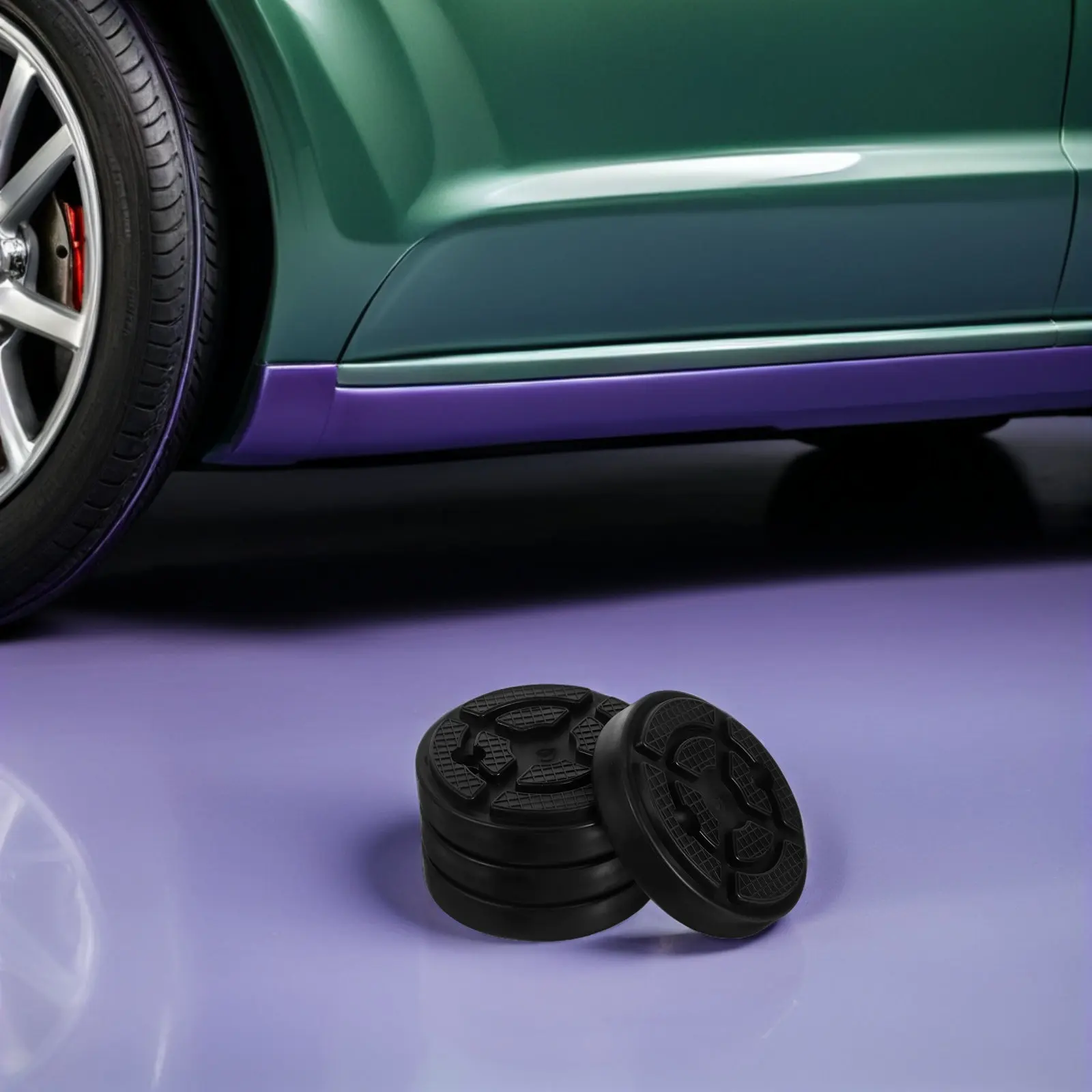 6Pcs Car Lift Rubber Pads High Elasticity Round Replacement Two Post Lift Accessories Vehicle Support Safety Nonslip Automotive